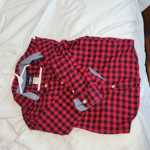 Toddler Plaid Button - down shirt.